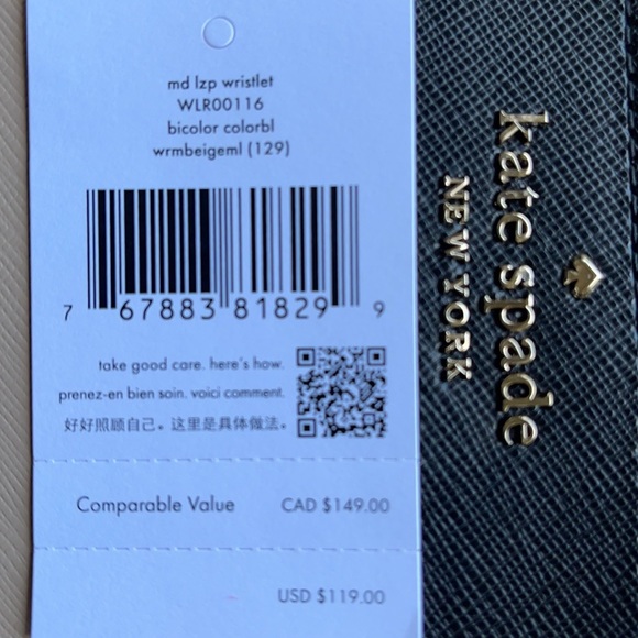 Kate Spade staci medium l-zip wristlet - Picture 7 of 15